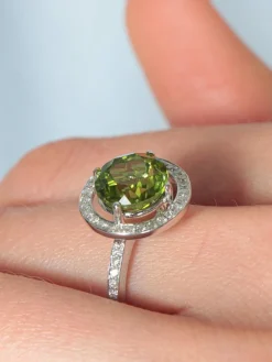Bague Péridot Diamants
