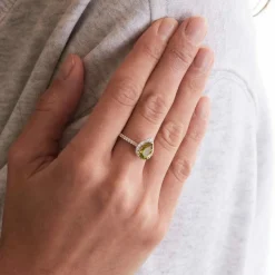 Bague Péridot Diamants