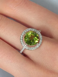 Bague Péridot Diamants