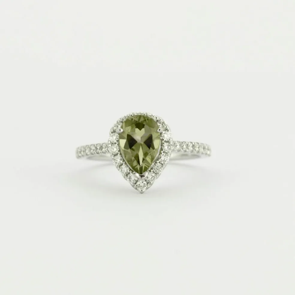 Bague Péridot Diamants
