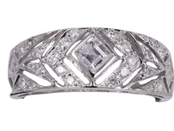 Bague Princesse Art-Déco Diamants en or blanc