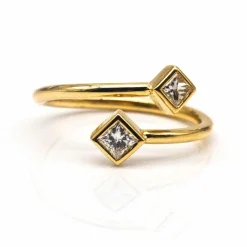 Bague PRINCESSE en or jaune et diamants