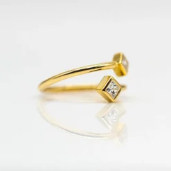 Bague PRINCESSE en or jaune et diamants