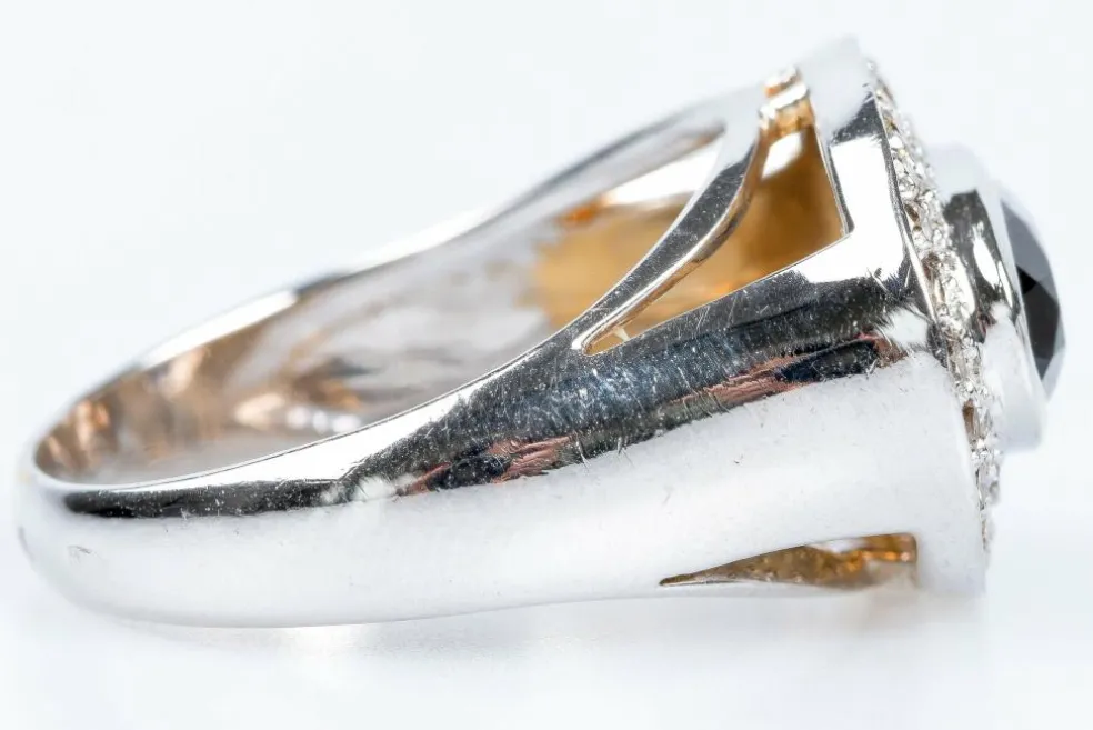 Bague Quartz fumé Diamants