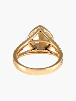 Bague Quartz fumé et Diamants