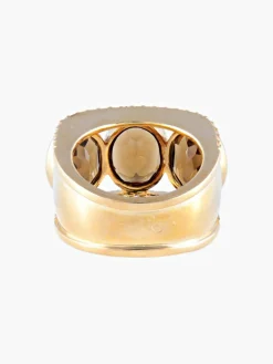 Bague Quartz fumé et Diamants