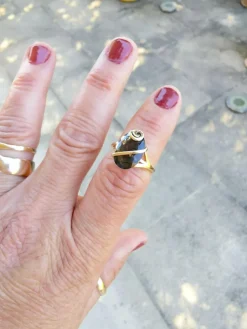 Bague Quartz fumé Or Jaune