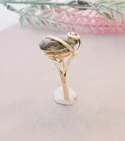 Bague Quartz fumé Or Jaune
