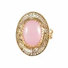 BAGUE QUARTZ ROSE OR JAUNE
