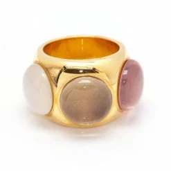 Bague QUARZ BUBBLE en Or et Quartz