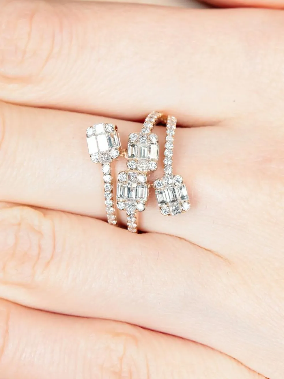 Bague Quatre Or jaune Diamants