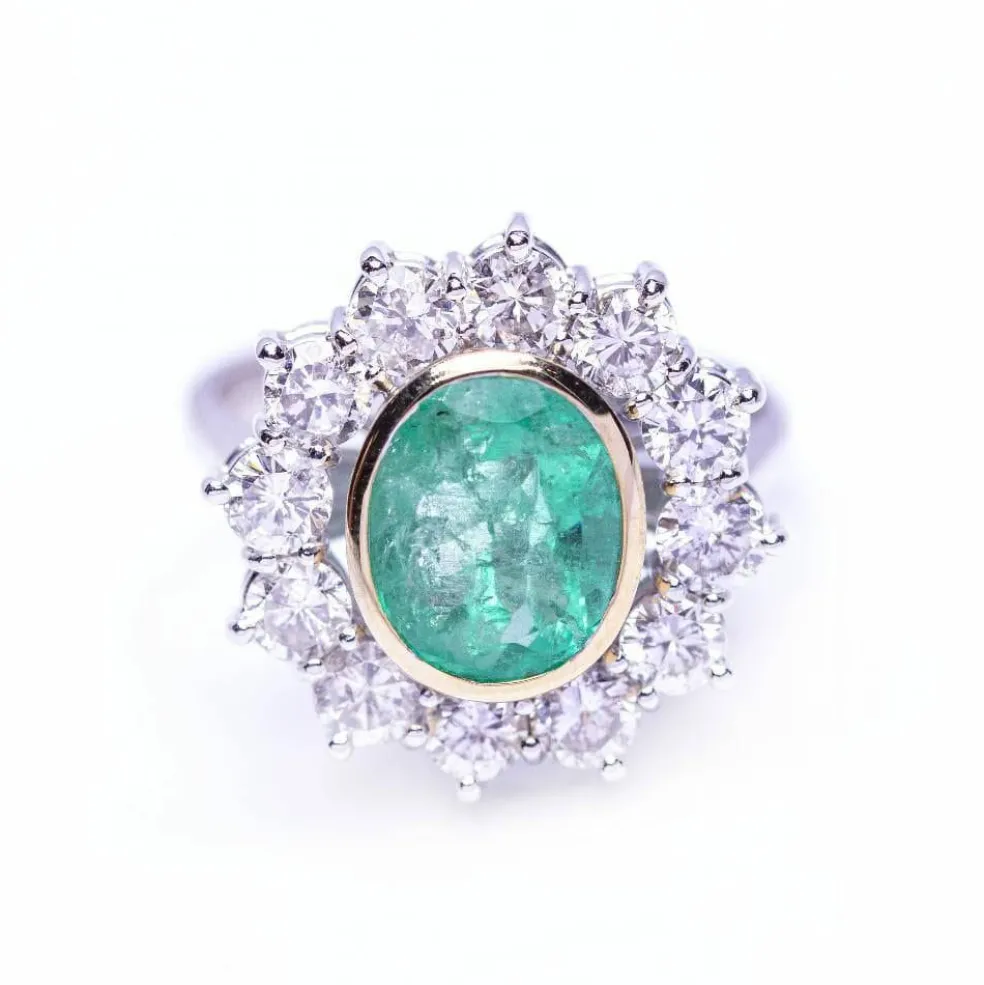 Bague RAINA avec diamants et émeraude
