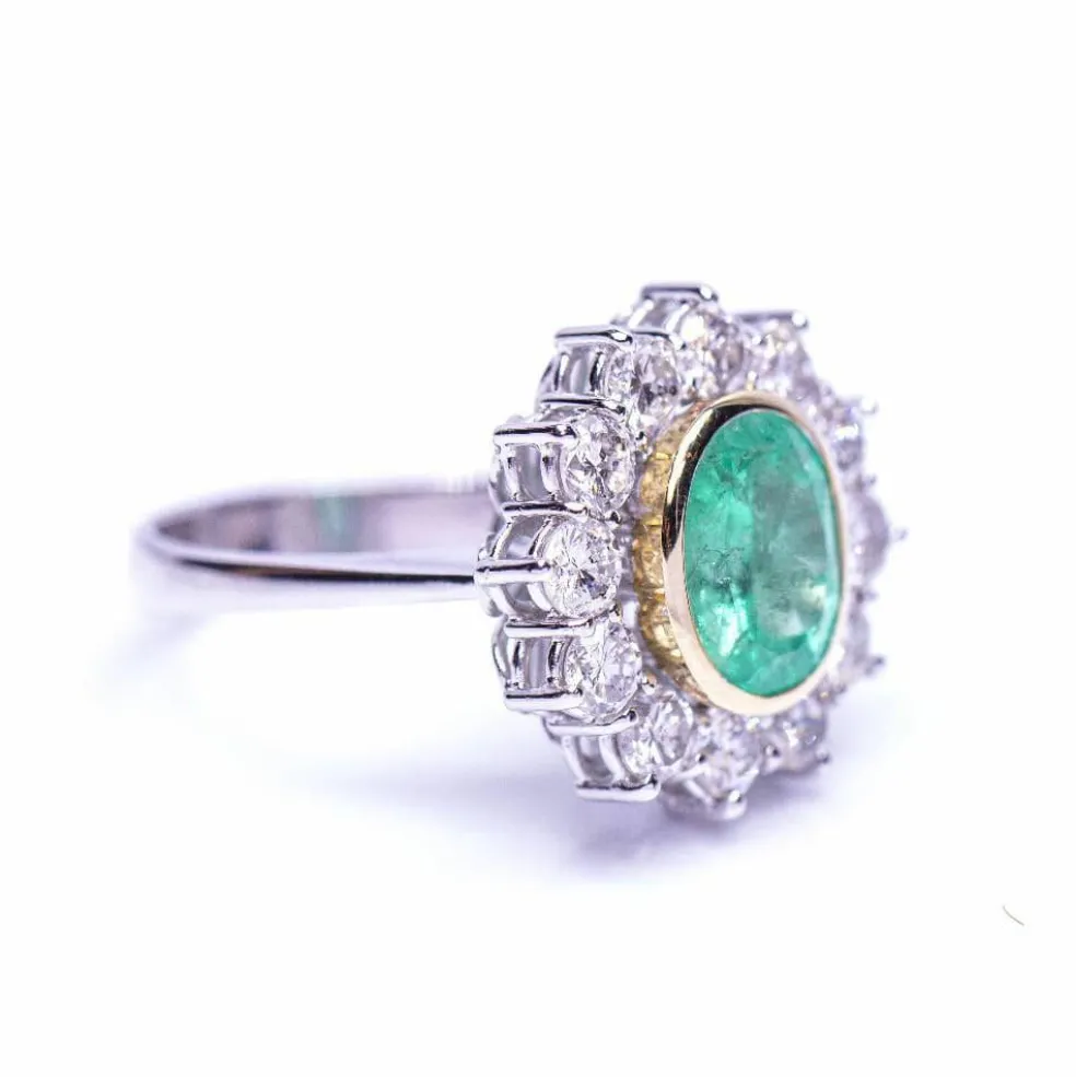 Bague RAINA avec diamants et émeraude