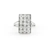 Bague rectangulaire en or blanc avec diamants de 0,80 carat