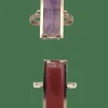 Bague reversible vintage or améthyste agate