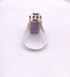 Bague reversible vintage or améthyste agate