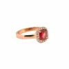 Bague Rhodolite Et Diamant Rose