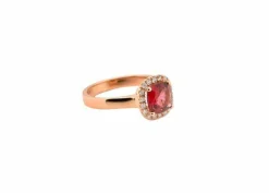 Bague Rhodolite Et Diamant Rose