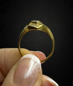 Bague rhomboïde avec diamants, années 1990