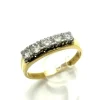 Bague Rivière des années 1930 en or jaune, diamants "vieilles européennes"