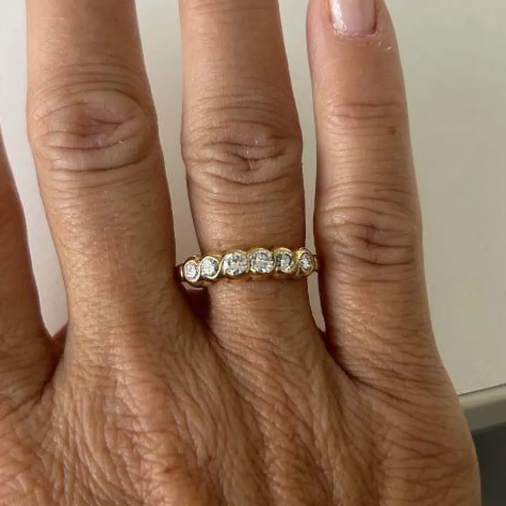 Bague rivière en diamant de 0,50 ct