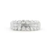 Bague rivière en or blanc et diamants