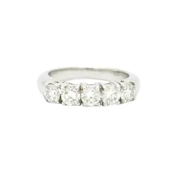 Bague Rivière en or blanc 1,25 ct