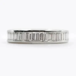Bague rivière en or blanc avec diamants ct. 1,61
