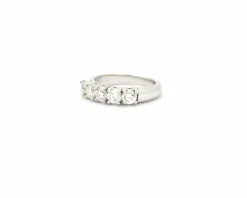 Bague rivière en or blanc 1,25 ct