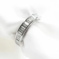 Bague rivière en or blanc avec diamants ct. 1,61