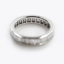 Bague rivière en or blanc avec diamants ct. 1,61
