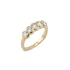 Bague Rivière en or jaune avec diamants