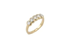 Bague Rivière en or jaune avec diamants