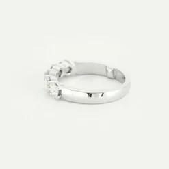 Bague Rivière or blanc diamants