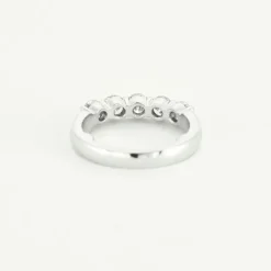 Bague Rivière or blanc diamants