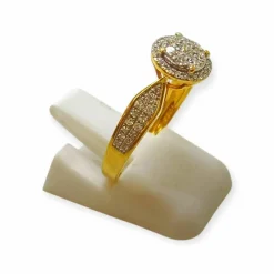 Bague rond pavage diamants