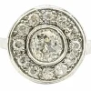 Bague ronde ancienne en platine et diamants