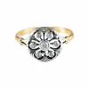 Bague "Rosace" Or Argent Diamants