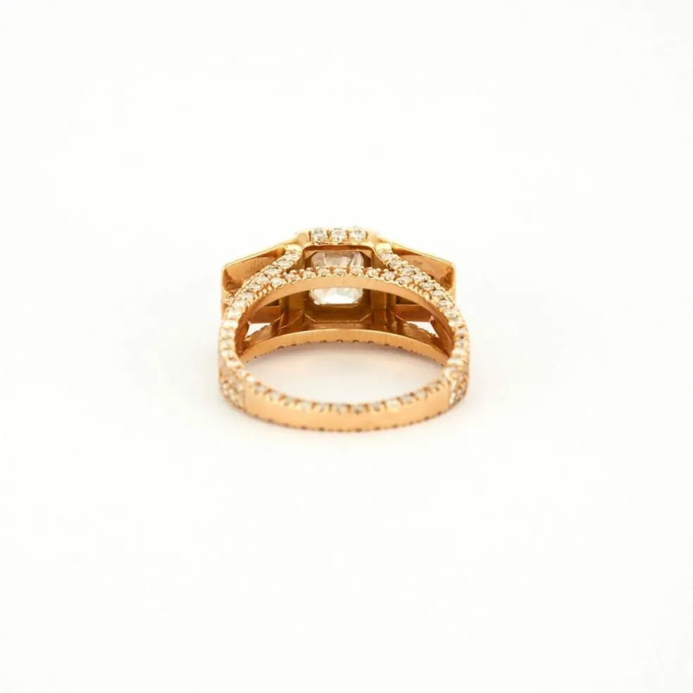 Bague Royale or rose et diamants