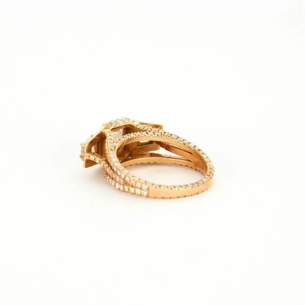 Bague Royale or rose et diamants