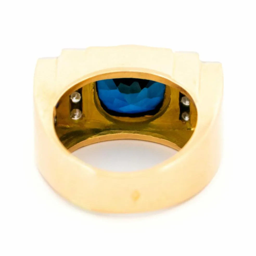 Bague Réservoir Saphir Diamant