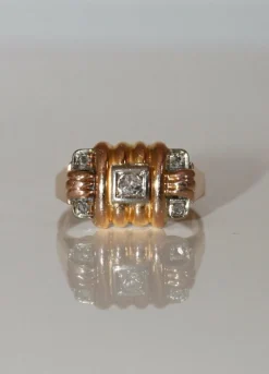 Bague Rétro 1949 or et diamants