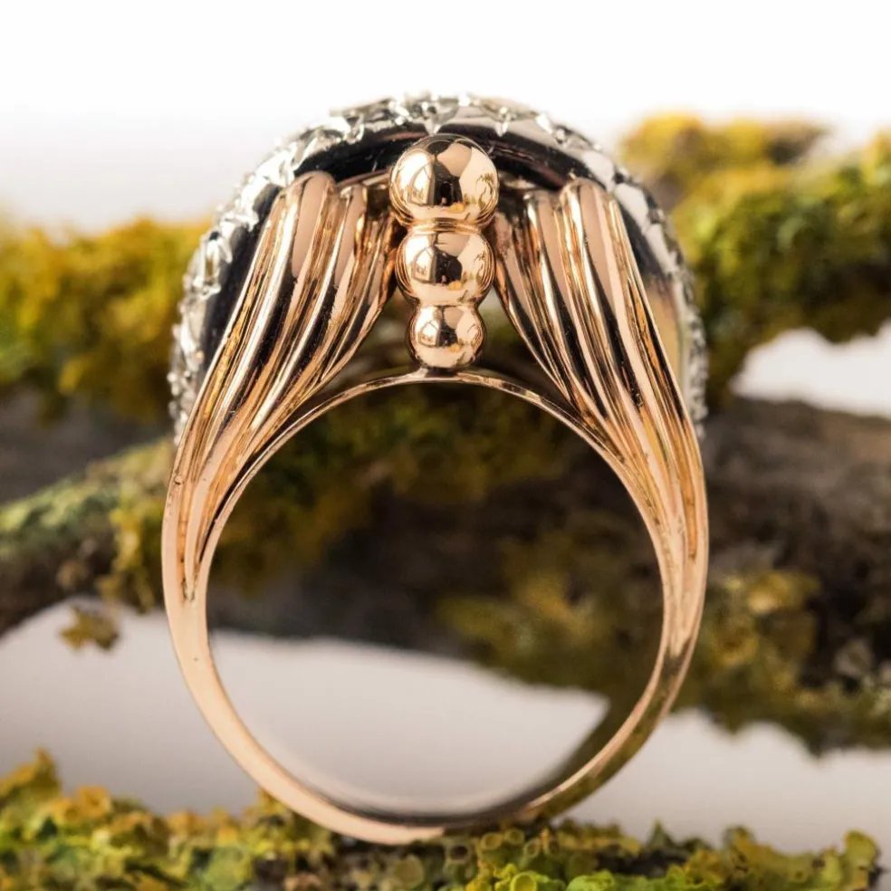 Bague rétro ancienne diamants