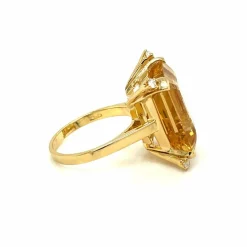 Bague Rétro Béryl Heliodor Diamants