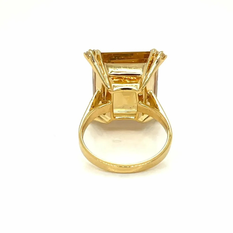 Bague Rétro Béryl Heliodor Diamants