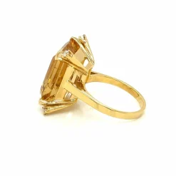 Bague Rétro Béryl Heliodor Diamants