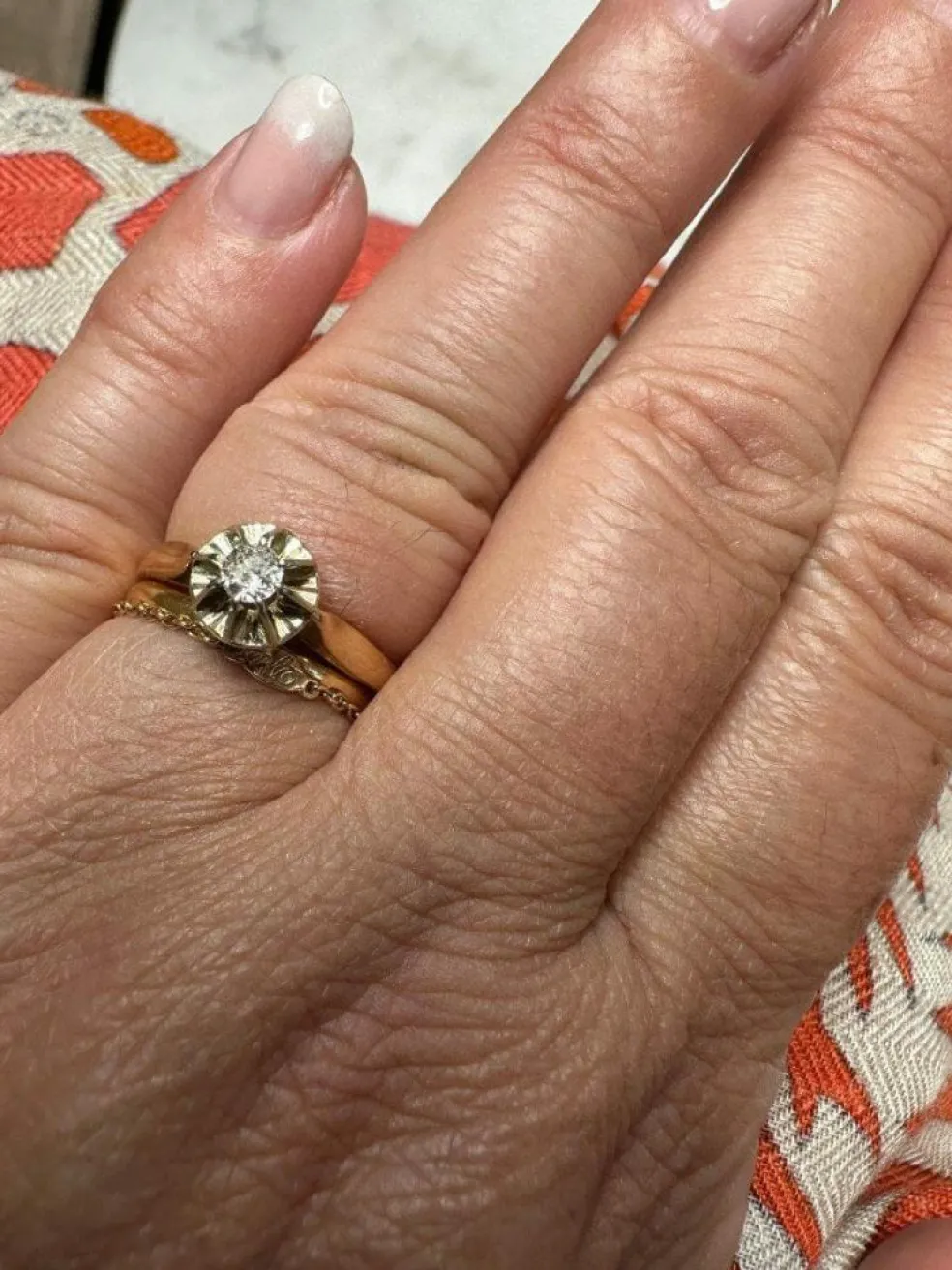 Bague Rétro Diamant Or