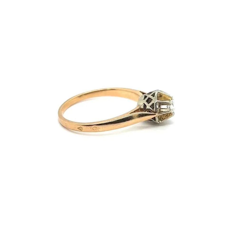 Bague Rétro Diamant Or