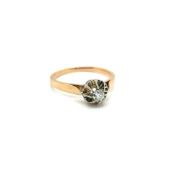 Bague Rétro Diamant Or