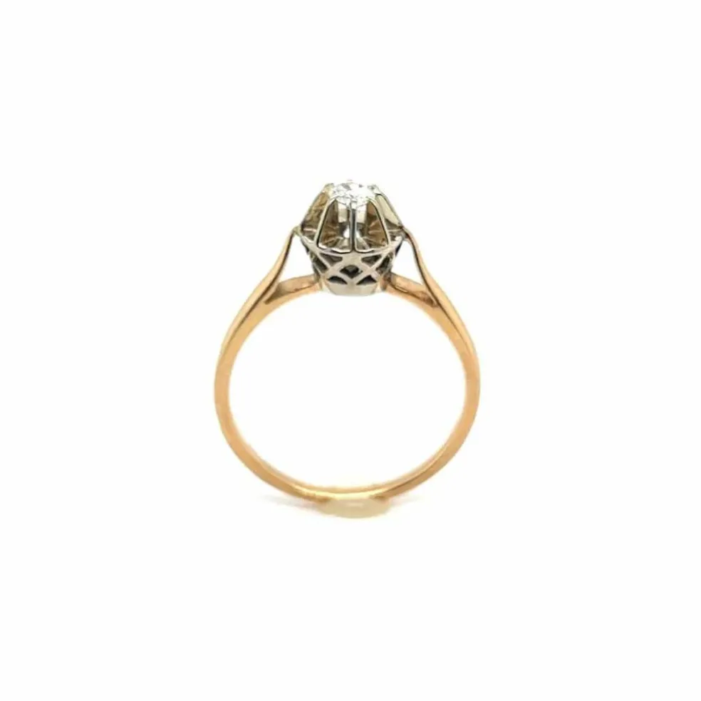 Bague Rétro Diamant Or